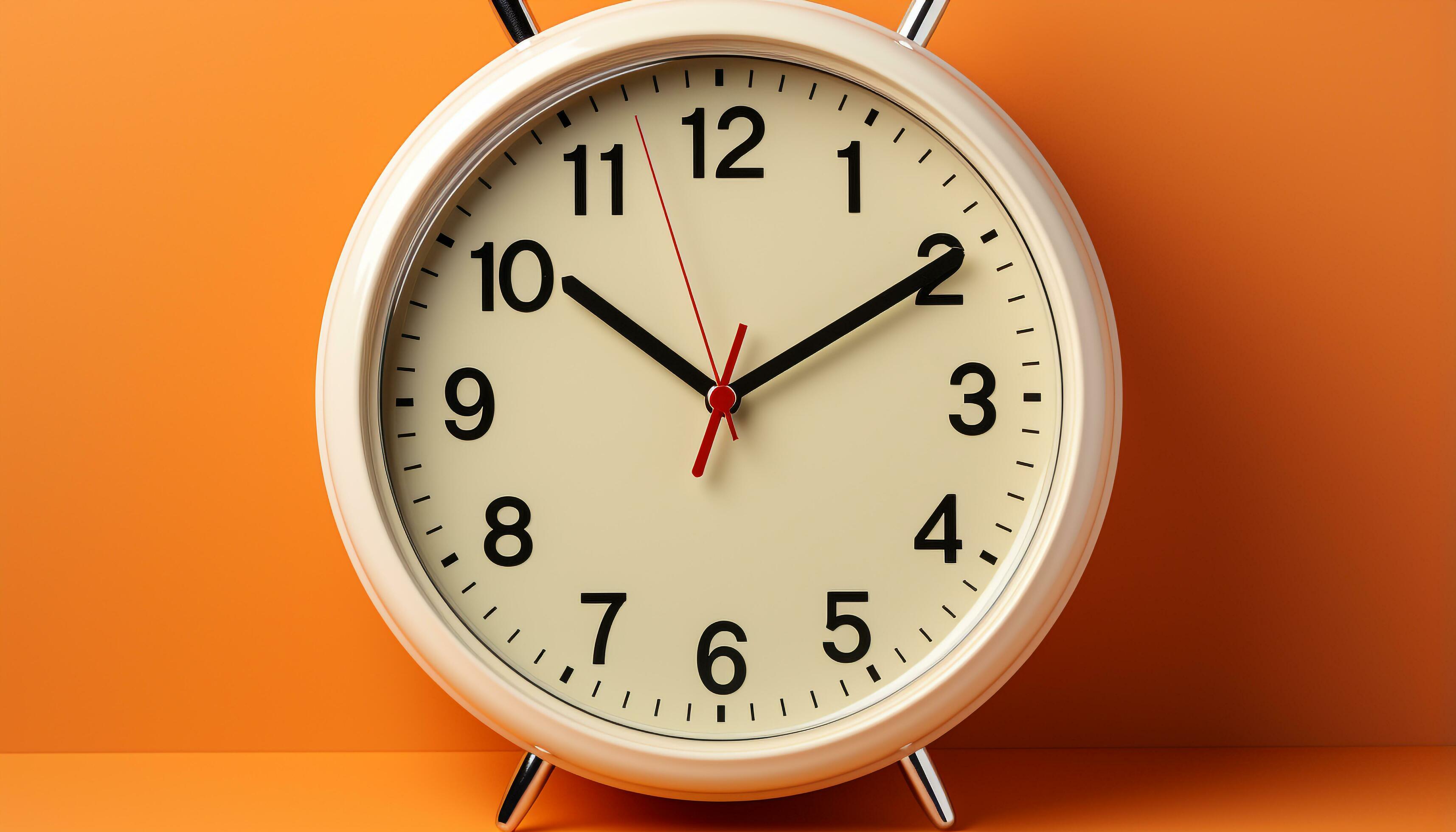 Clock face with minute, hour, and second hands ticking accurately generated by AI 33080212 Stock