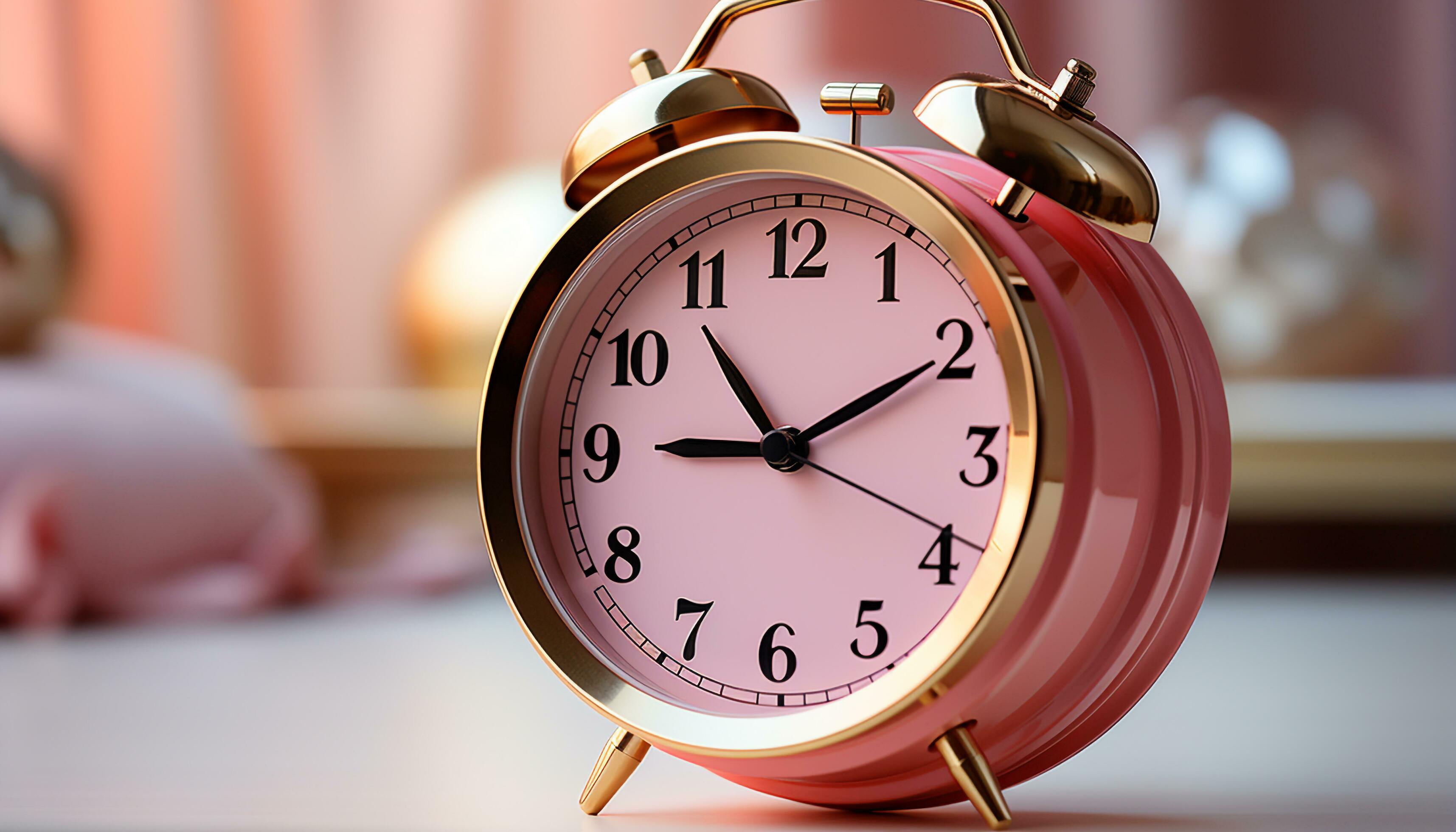 Waking up to an old alarm clock, time is ticking generated by AI 33080219 Stock Photo at Vecteezy