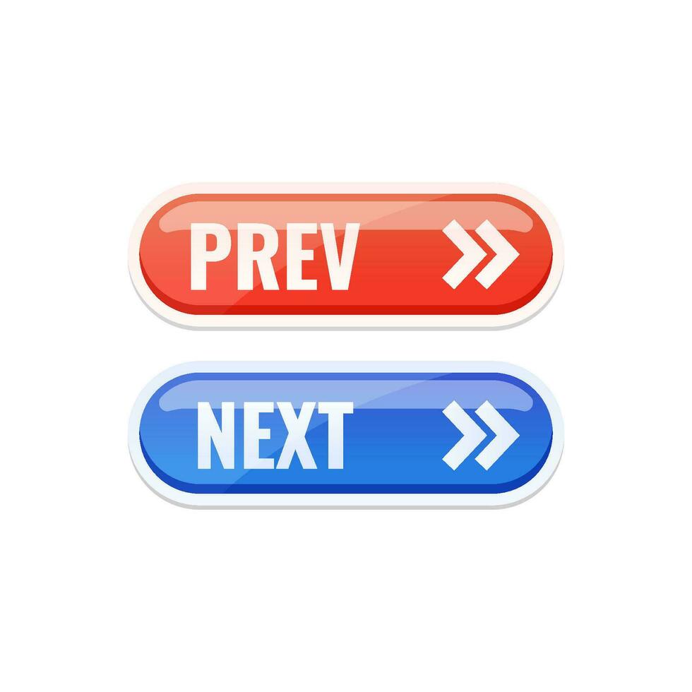 Next and previous button vector. vector