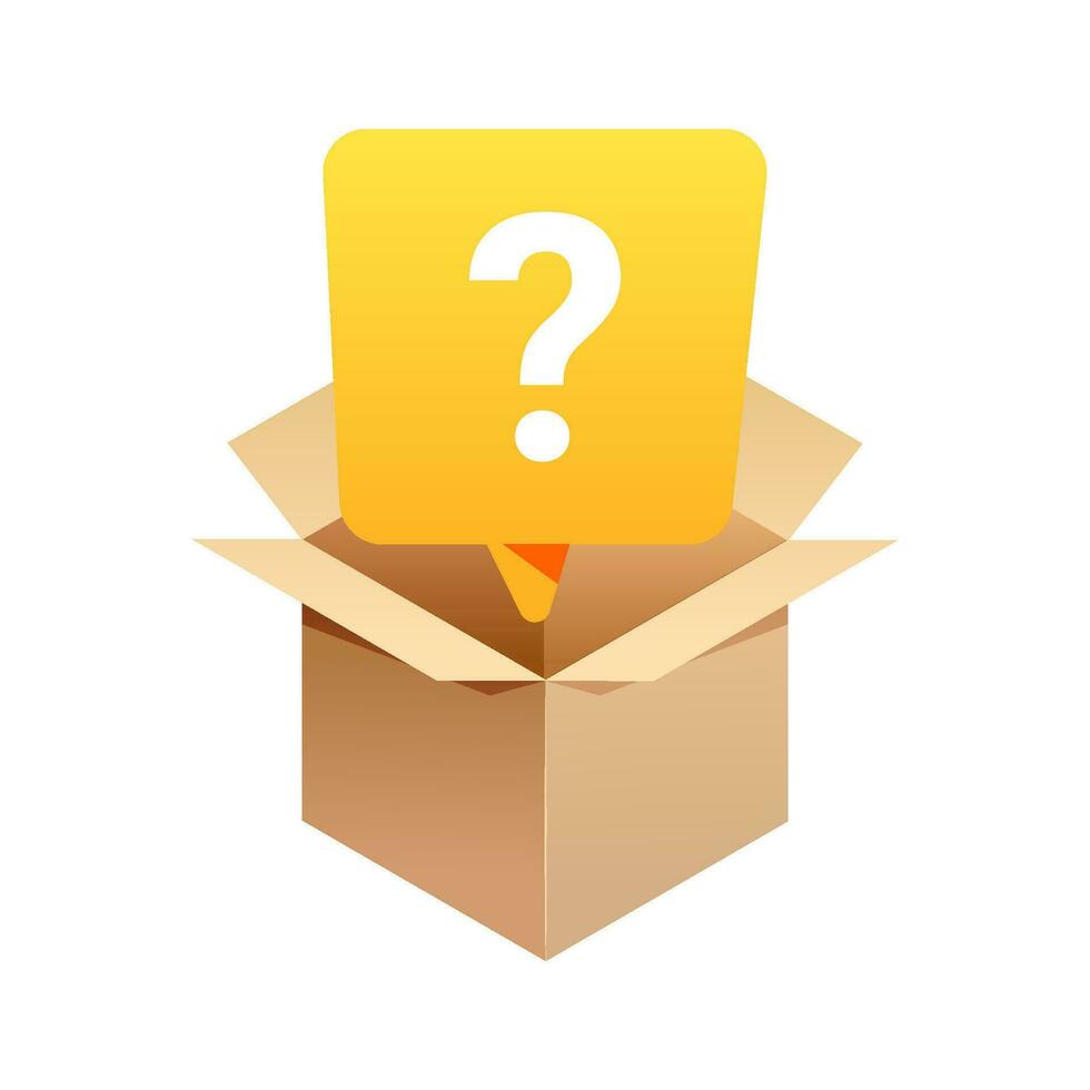 Mystery box concept vector isolated