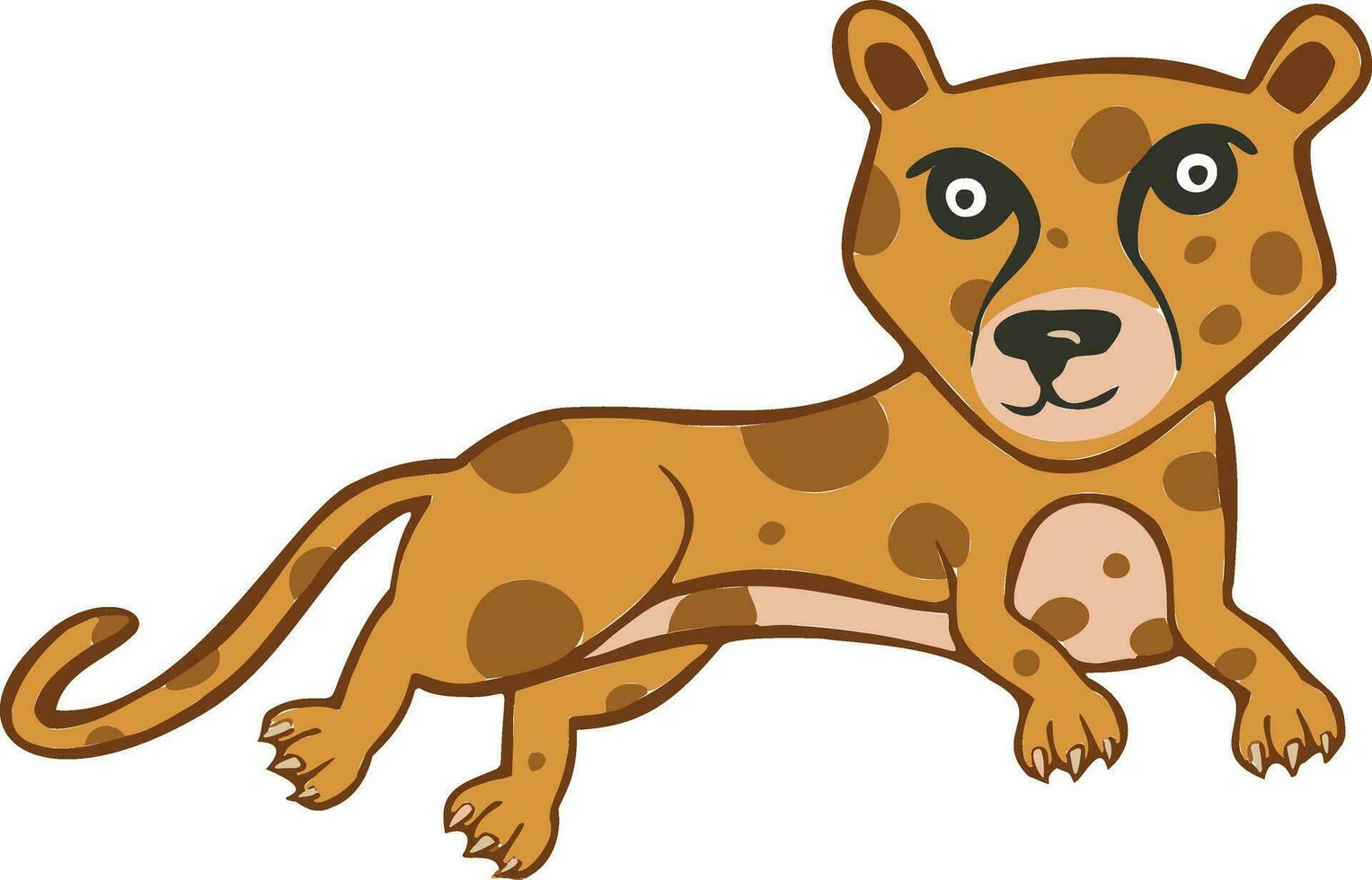 diseño linda jaguar . pequeño icono para existencias. vector