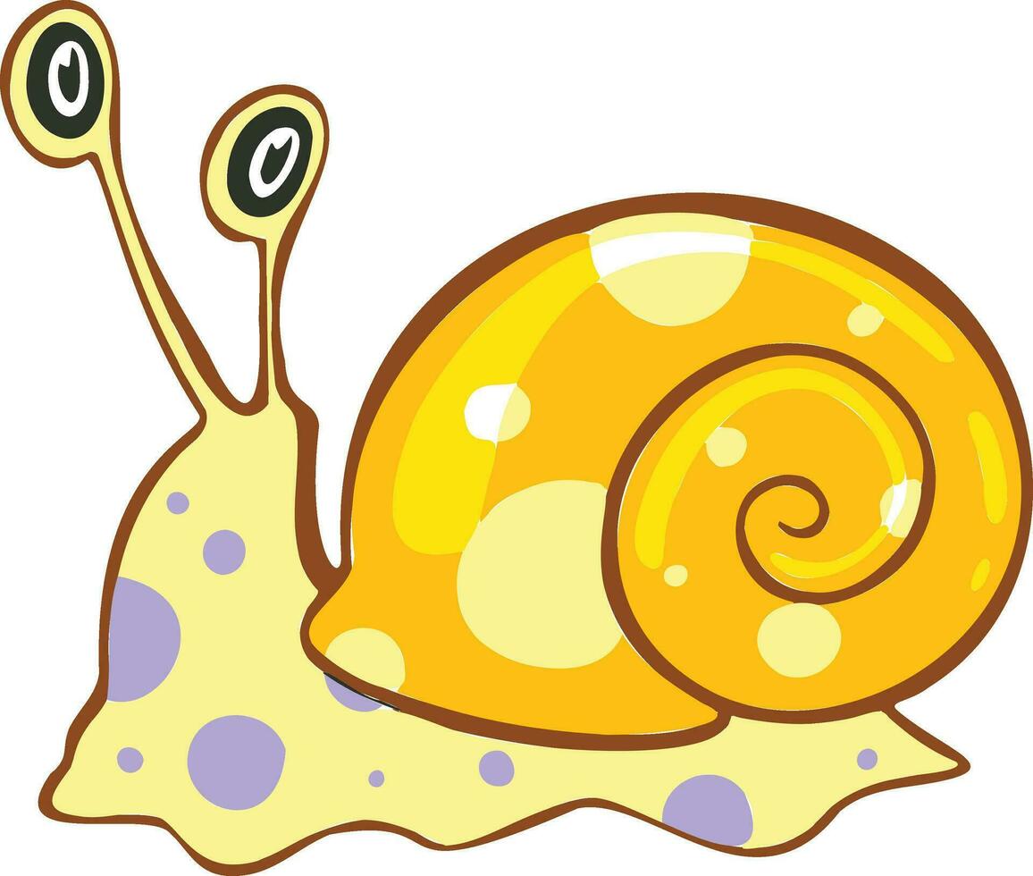 diseño linda caracol. pequeño icono para existencias. vector