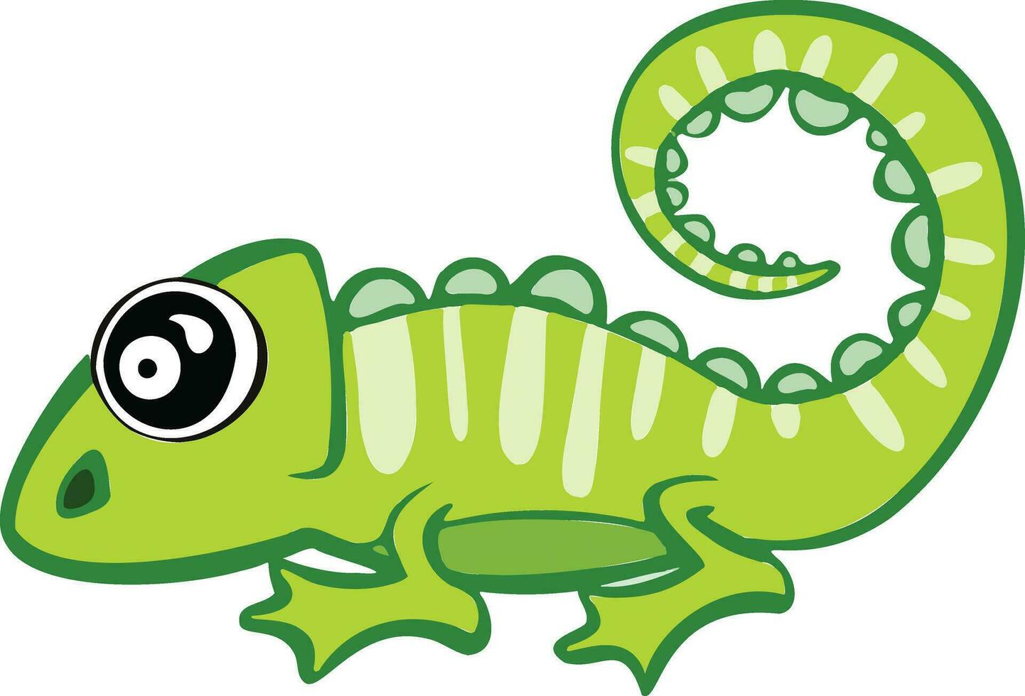 design Cute iguana cartoon. small  for stock. vector