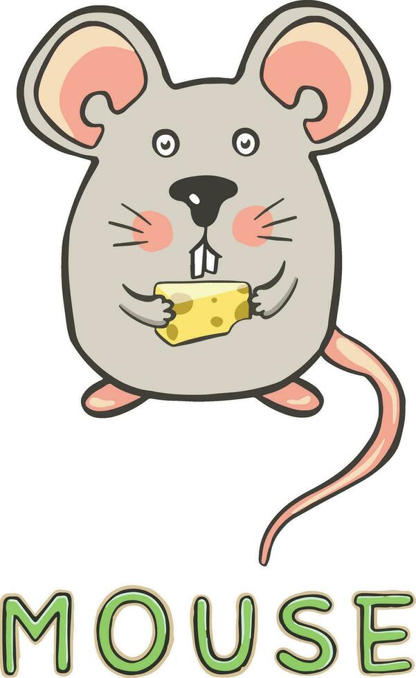 design Cute mouse. small  for stock. Vector illustration
