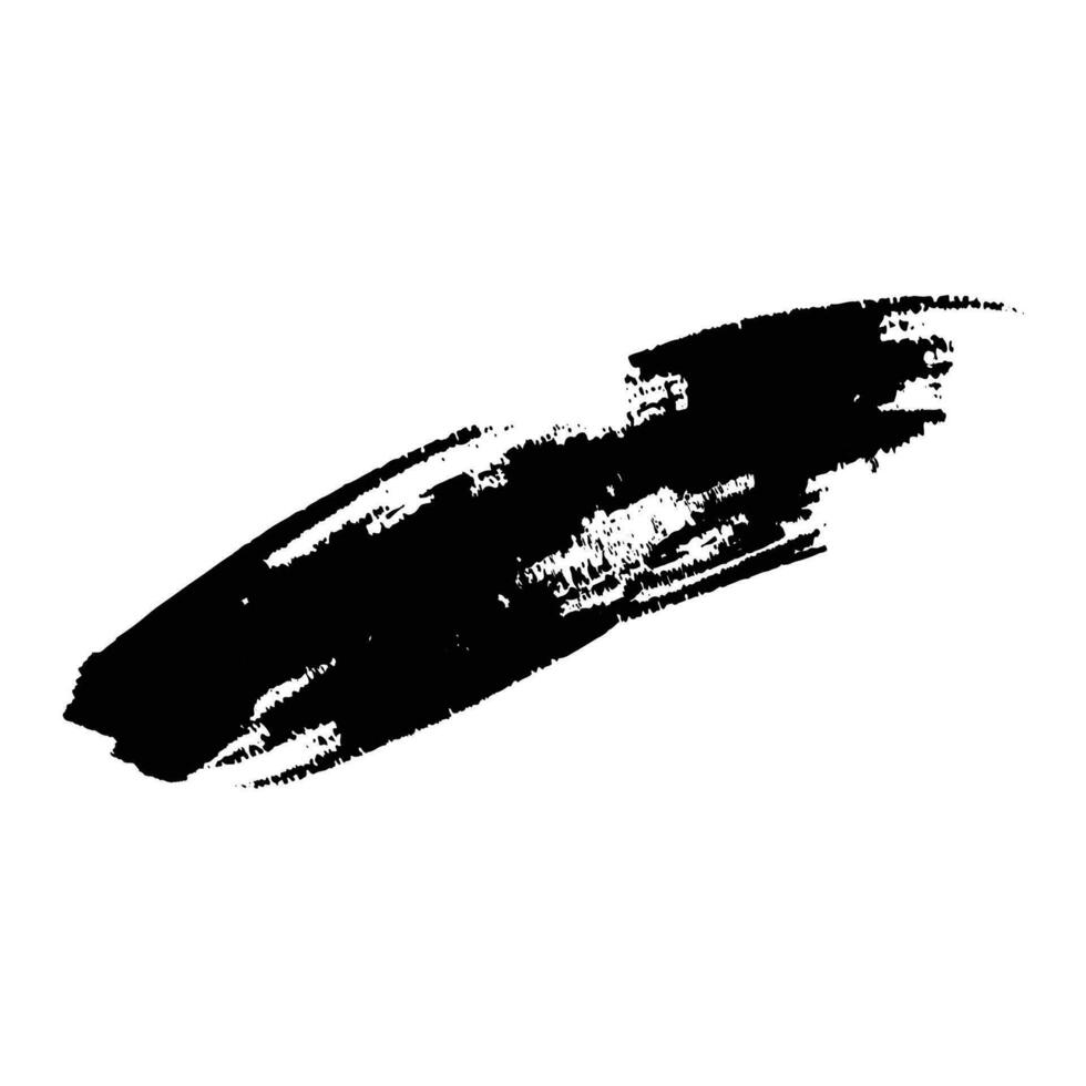 cepillo ataque, grunge diseño elemento con angustia textura. negro rectangular tinta cepillo ataque. vector ilustración aislado en blanco antecedentes.