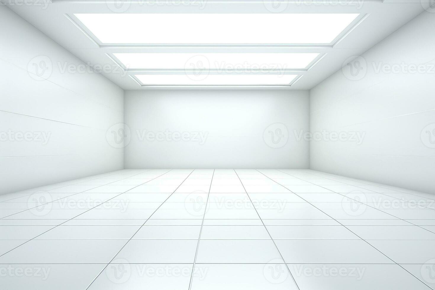 Abstract futuristic architecture background, Minimal technology white backdrop, Generative AI illustration photo