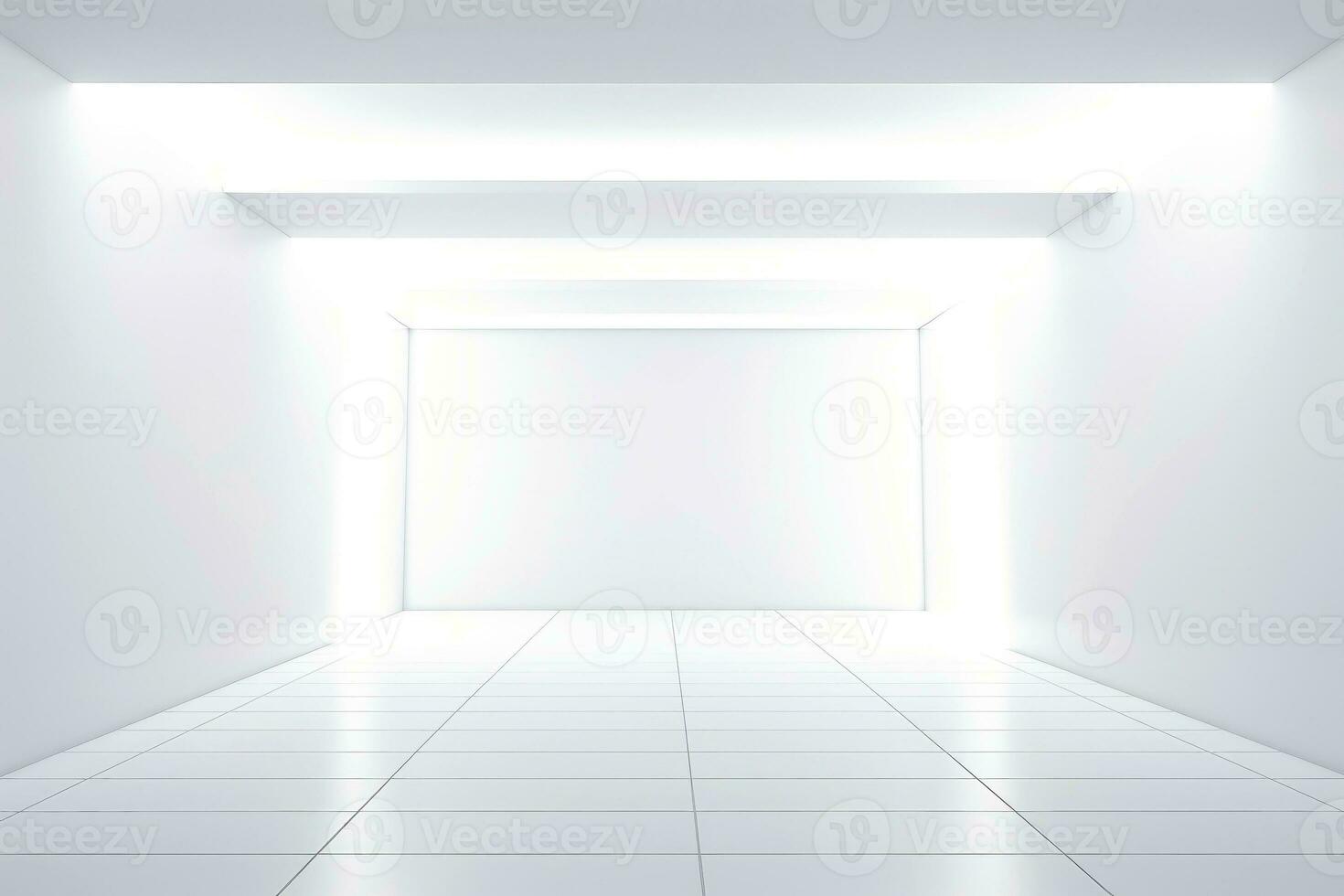 Abstract futuristic architecture background, Minimal technology white backdrop, Generative AI illustration photo