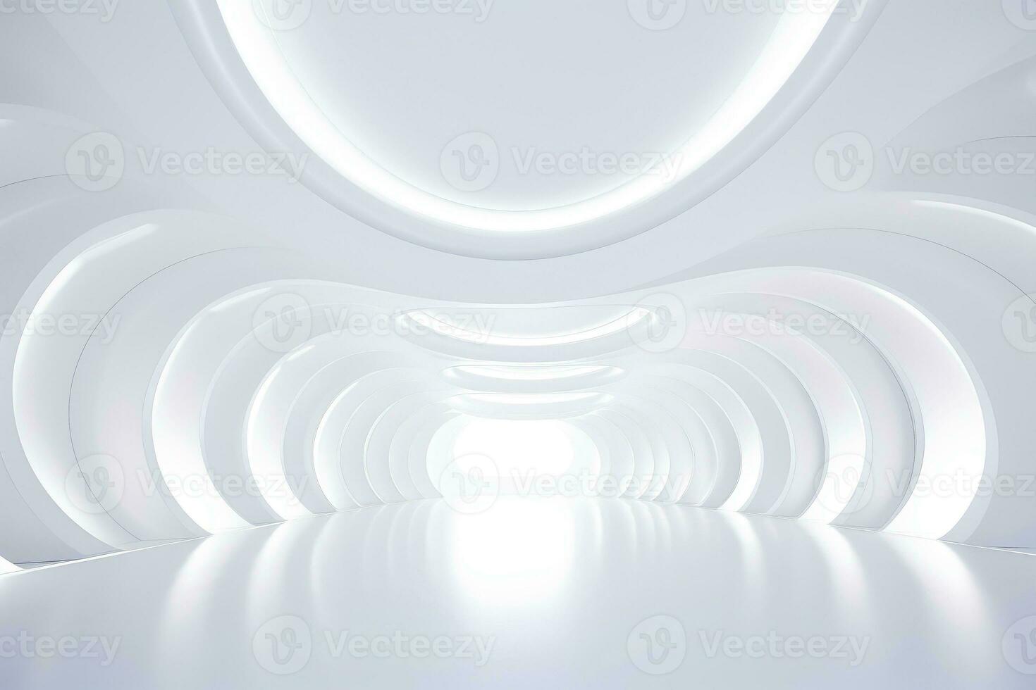Abstract futuristic architecture background, Minimal technology white backdrop, Generative AI illustration photo