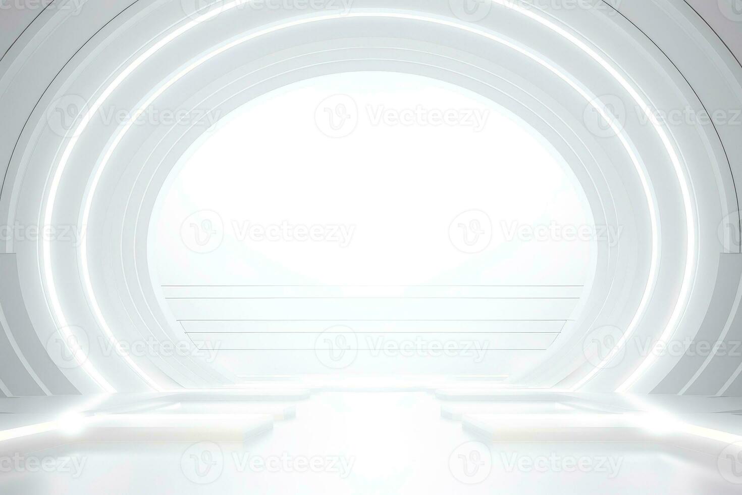 Abstract futuristic architecture background, Minimal technology white backdrop, Generative AI illustration photo