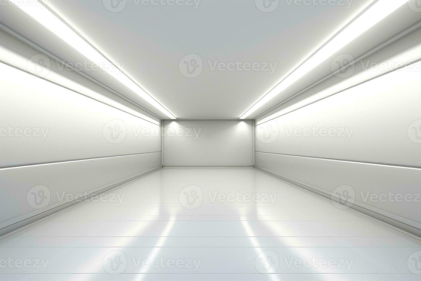 Abstract futuristic architecture background, Minimal technology white backdrop, Generative AI illustration photo