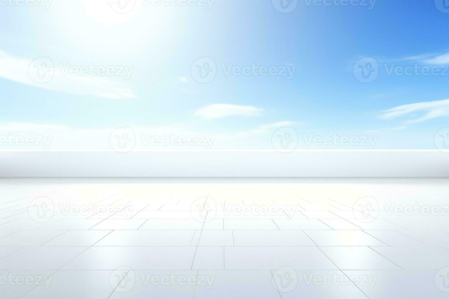 Abstract futuristic architecture background, Minimal technology white backdrop, Generative AI illustration photo