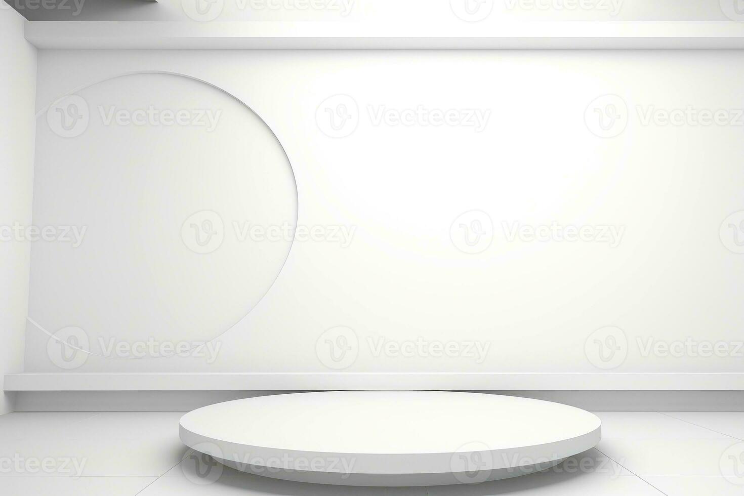 Abstract futuristic architecture background, Minimal technology white backdrop, Generative AI illustration photo