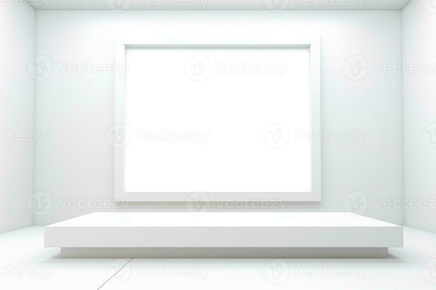 Abstract futuristic architecture background, Minimal technology white backdrop, Generative AI illustration photo