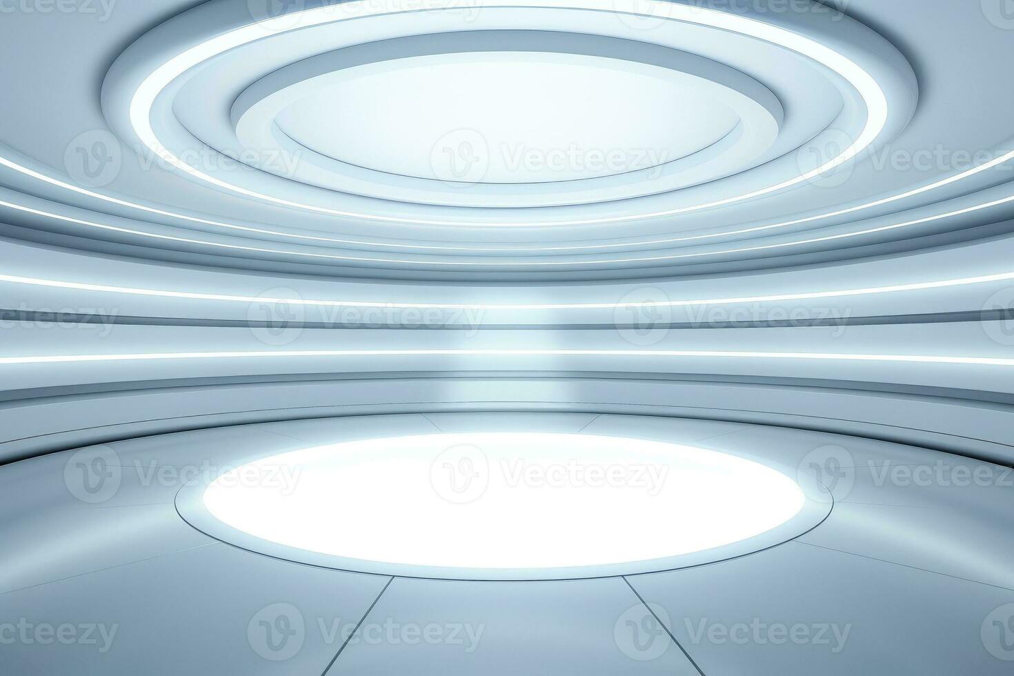 Abstract futuristic architecture background, Minimal technology white backdrop, Generative AI illustration photo