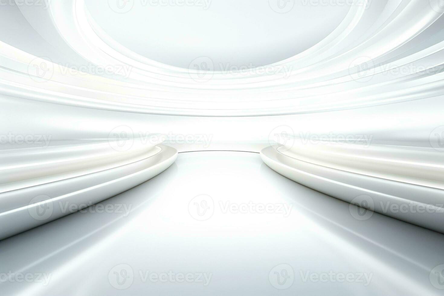Abstract futuristic architecture background, Minimal technology white backdrop, Generative AI illustration photo