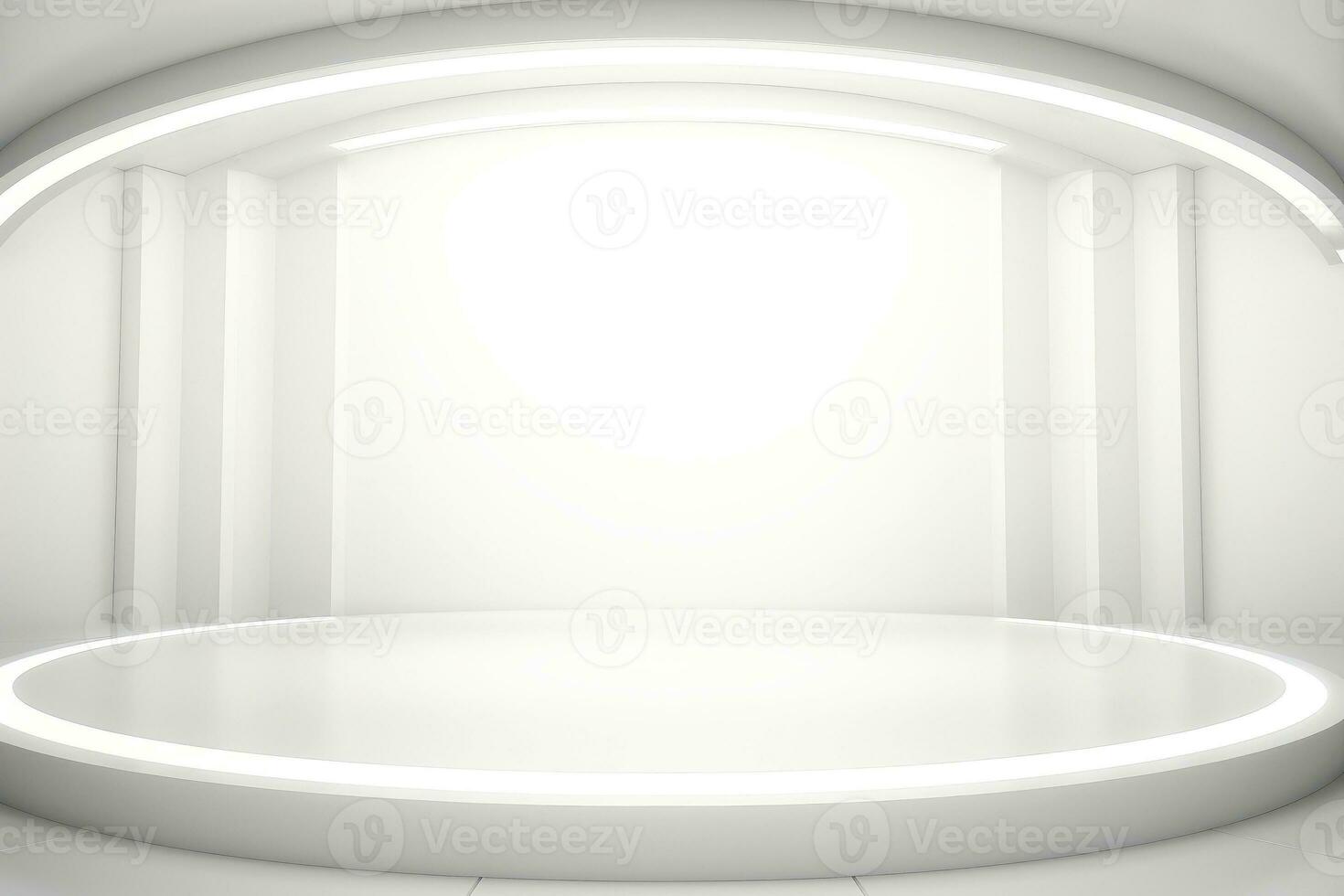 Abstract futuristic architecture background, Minimal technology white backdrop, Generative AI illustration photo