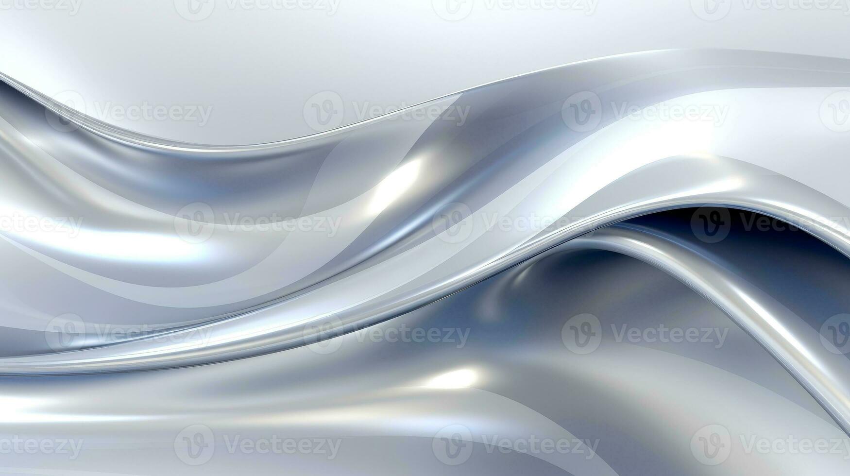 Close up of silver silk background, Abstract white cloth fabric wave, Generative AI illustration photo