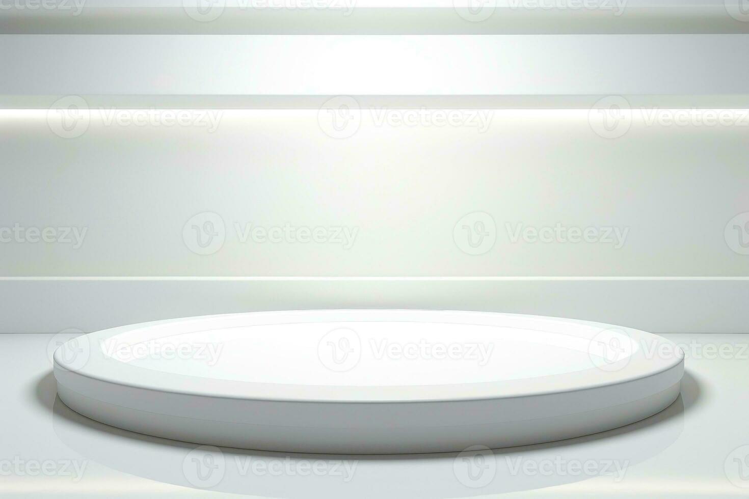 Abstract futuristic architecture background, Minimal technology white backdrop, Generative AI illustration photo