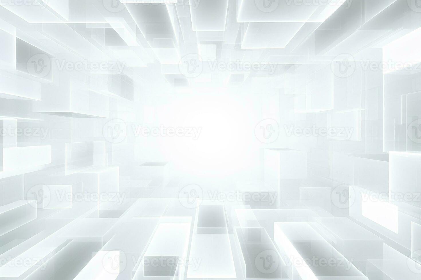 Abstract futuristic architecture background, Minimal technology white backdrop, Generative AI illustration photo