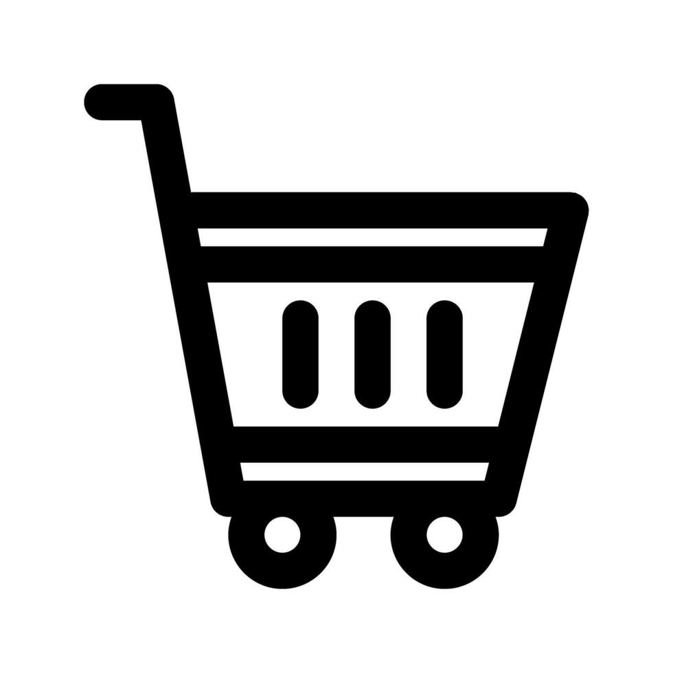 Shopping cart vector icon. shopping cart illustration. can be used for mobile app, website and ui