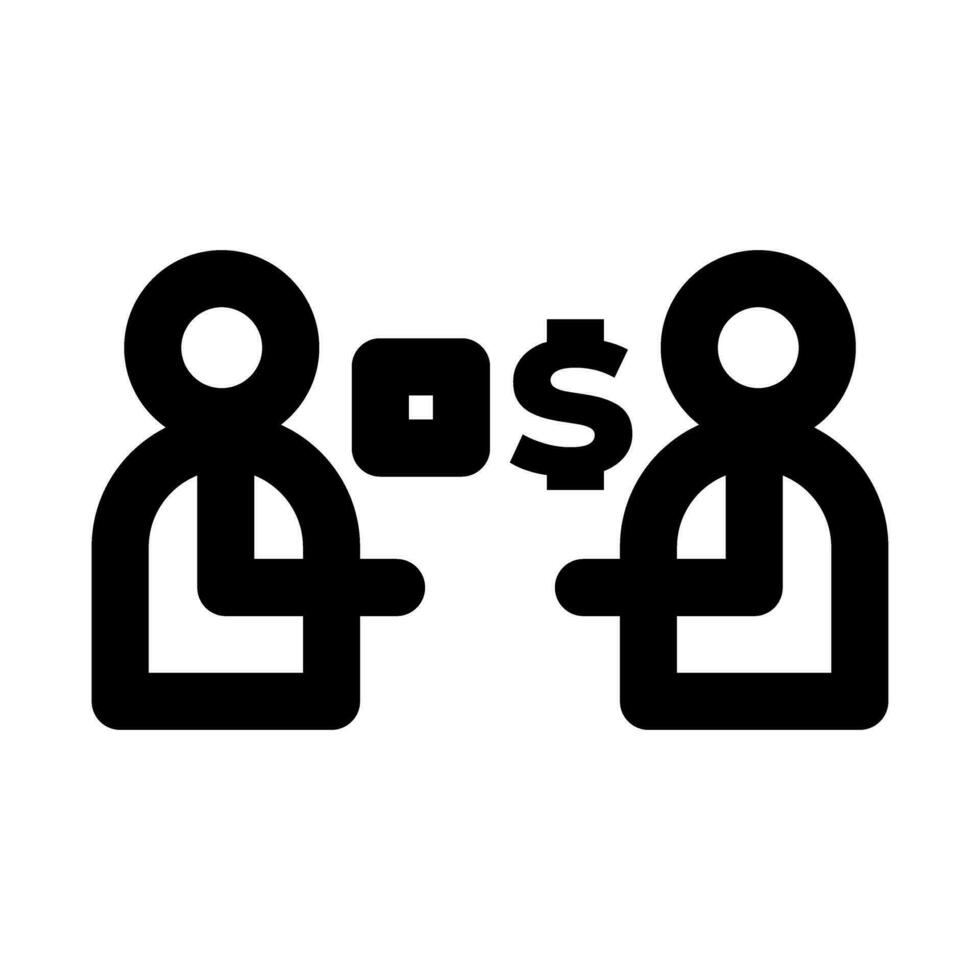 Money Transaction Icon Vector. Outline Money Transaction Sign. Isolated Contour Symbol Illustration vector