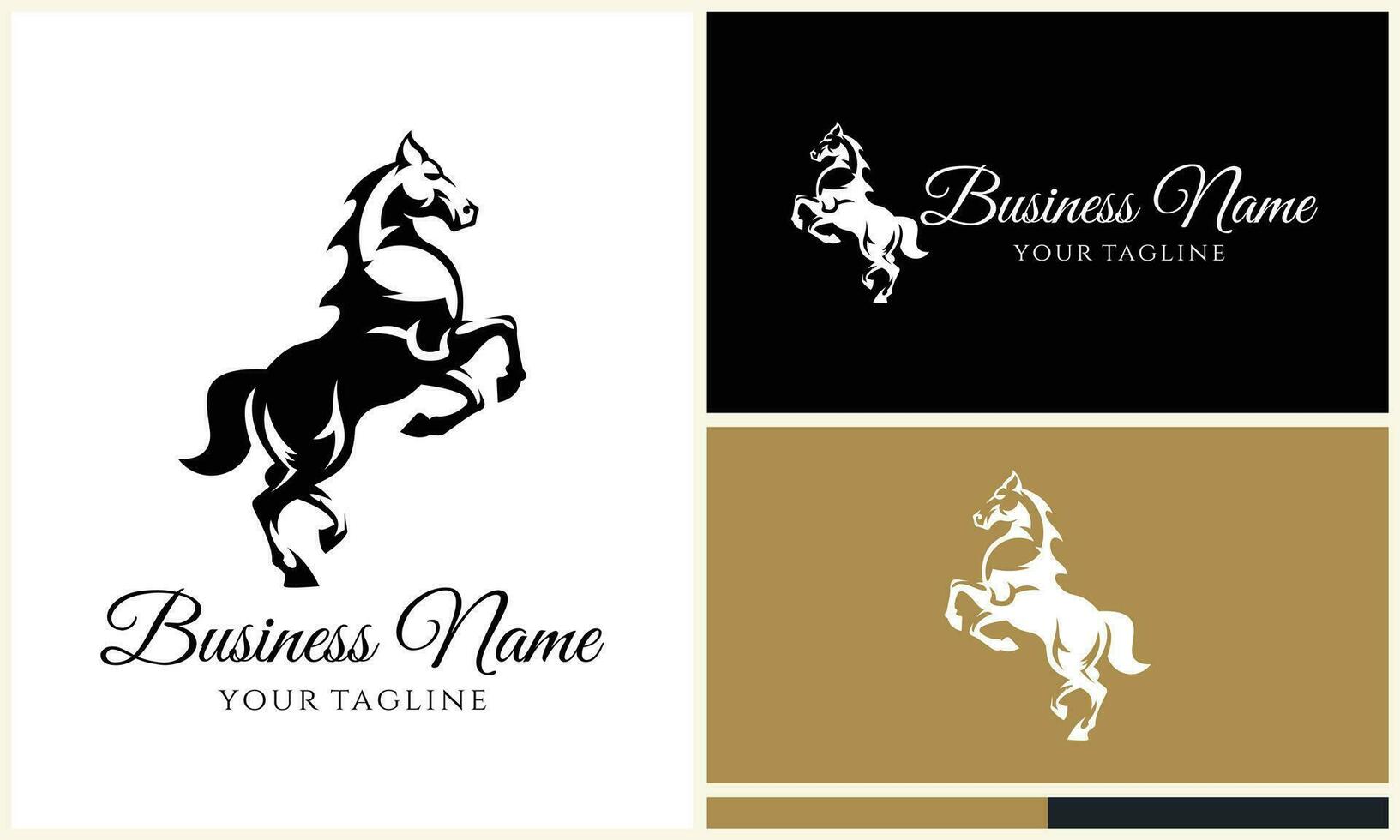 vector mustang horse logo template