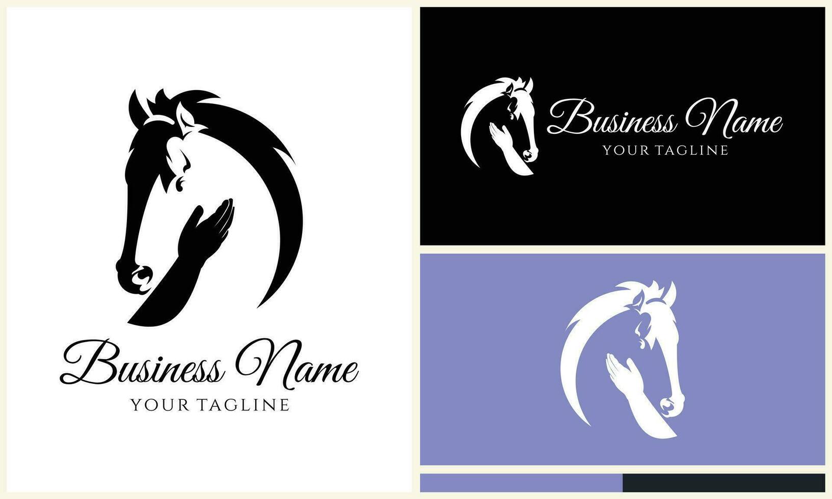 vector mustang horse logo template