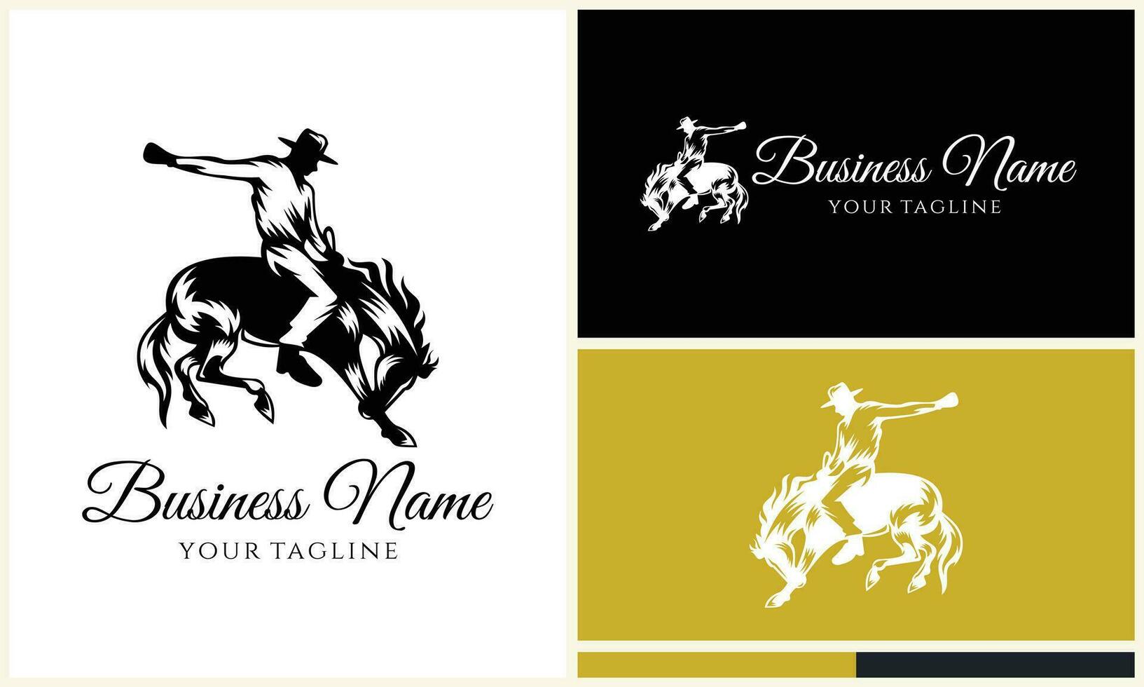 vector mustang horse logo template