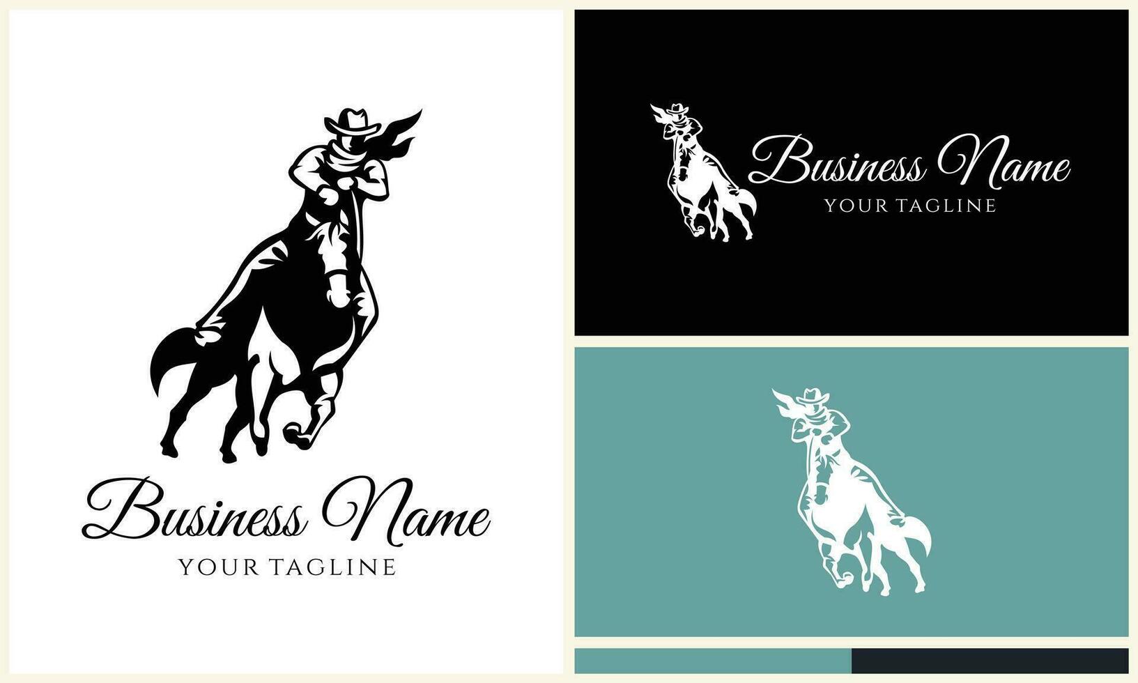 vector mustang horse logo template