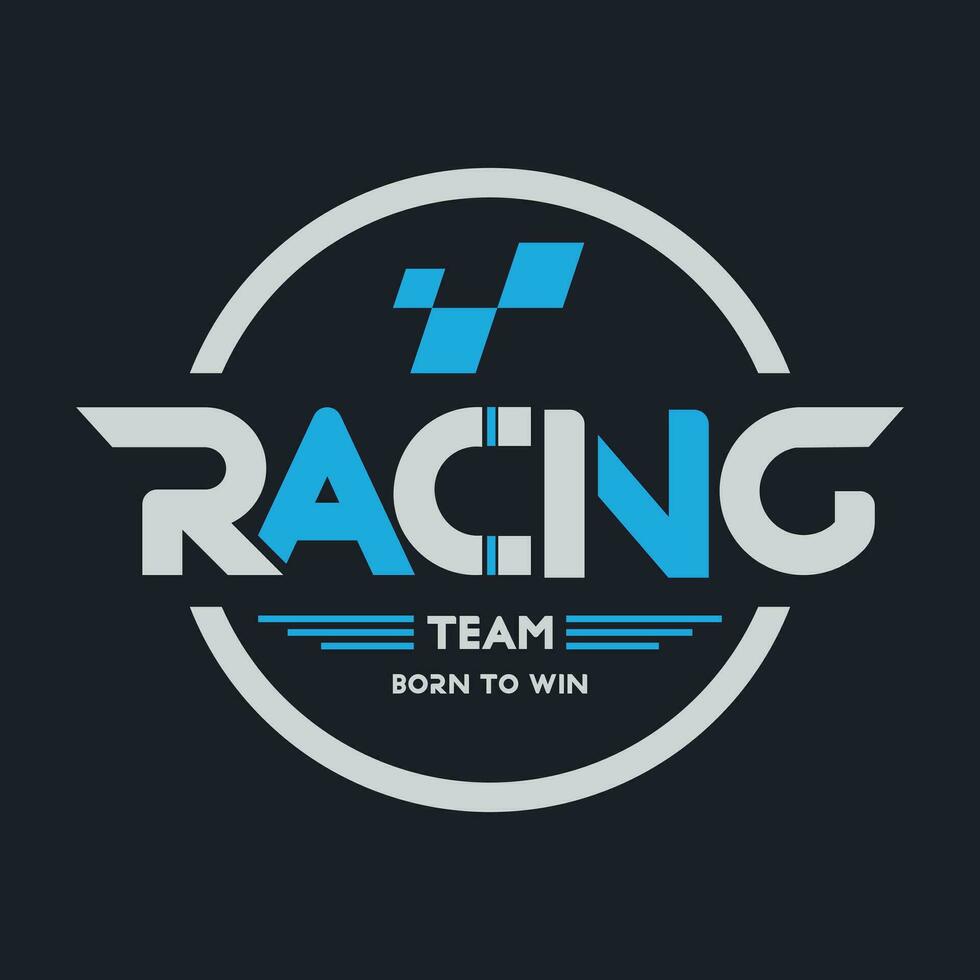 Racing t-shirt and apparel design vector