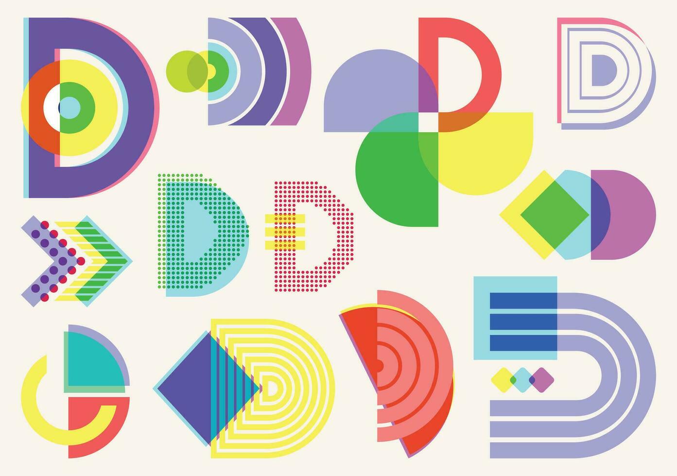 D - RISOGRAPH STOCK, COLORFUL AND COOL IN VECTOR DESIGN