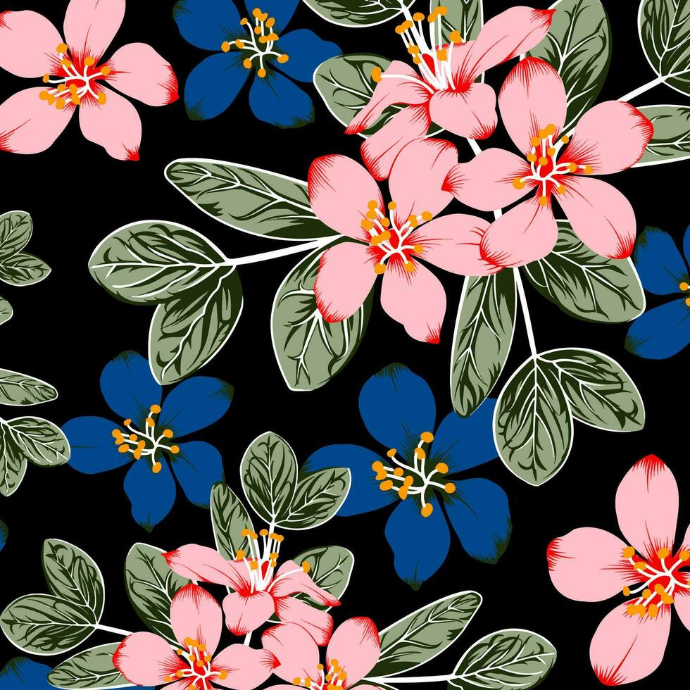 floral abstract pattern suitable for textile and printing needs vector