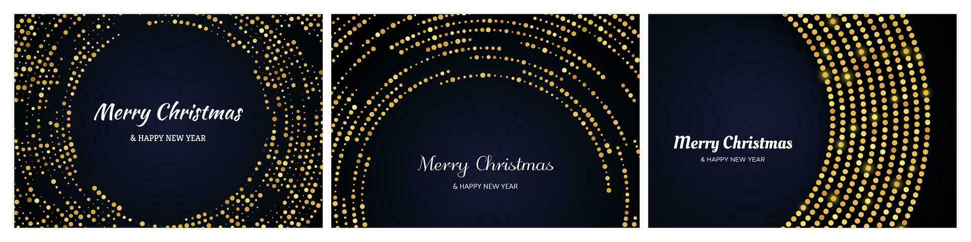 Merry Christmas backgrounds with gold glitter pattern vector