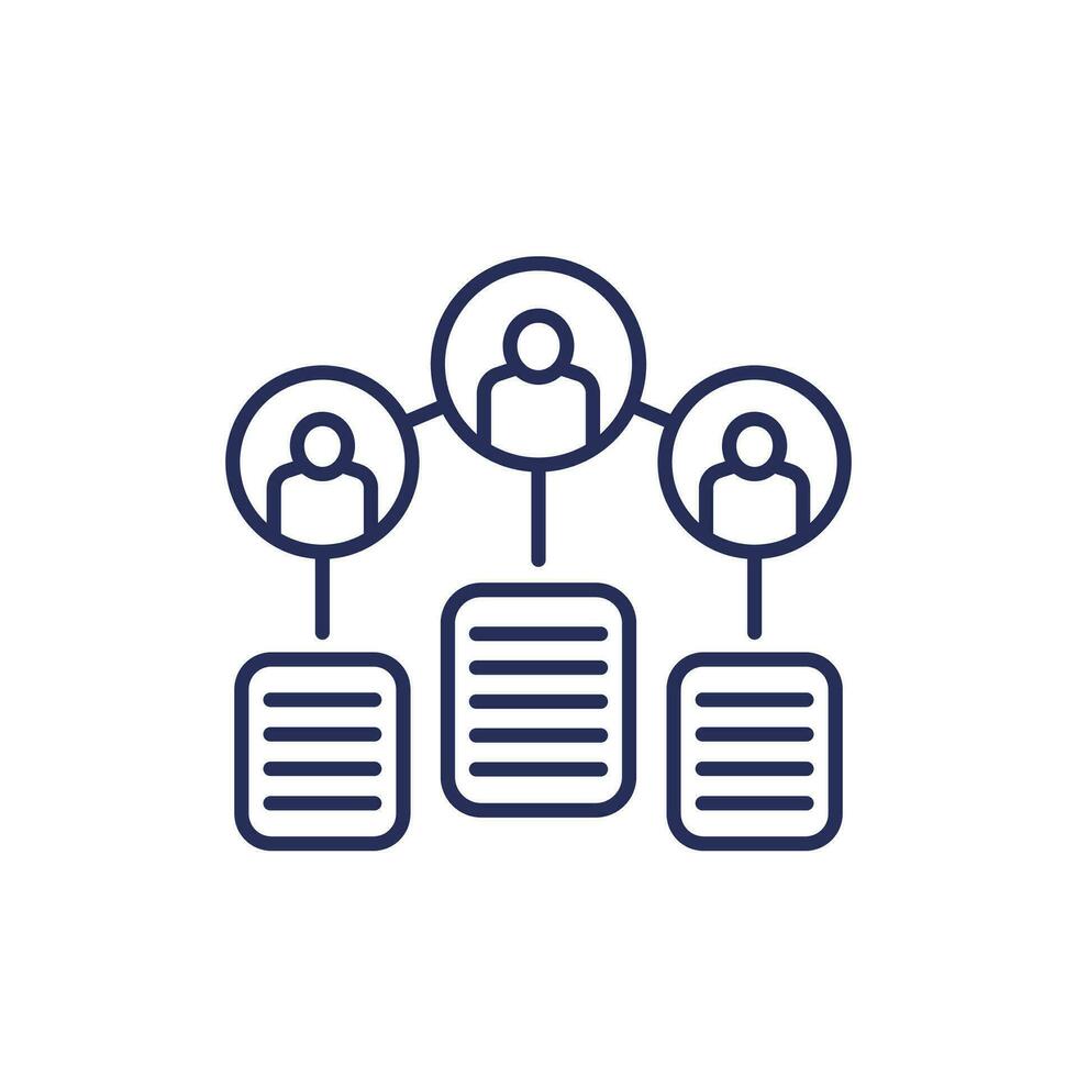 User base icon, line vector