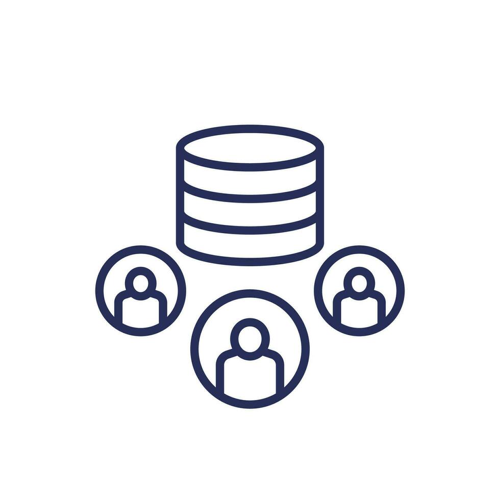 User base line icon on white vector