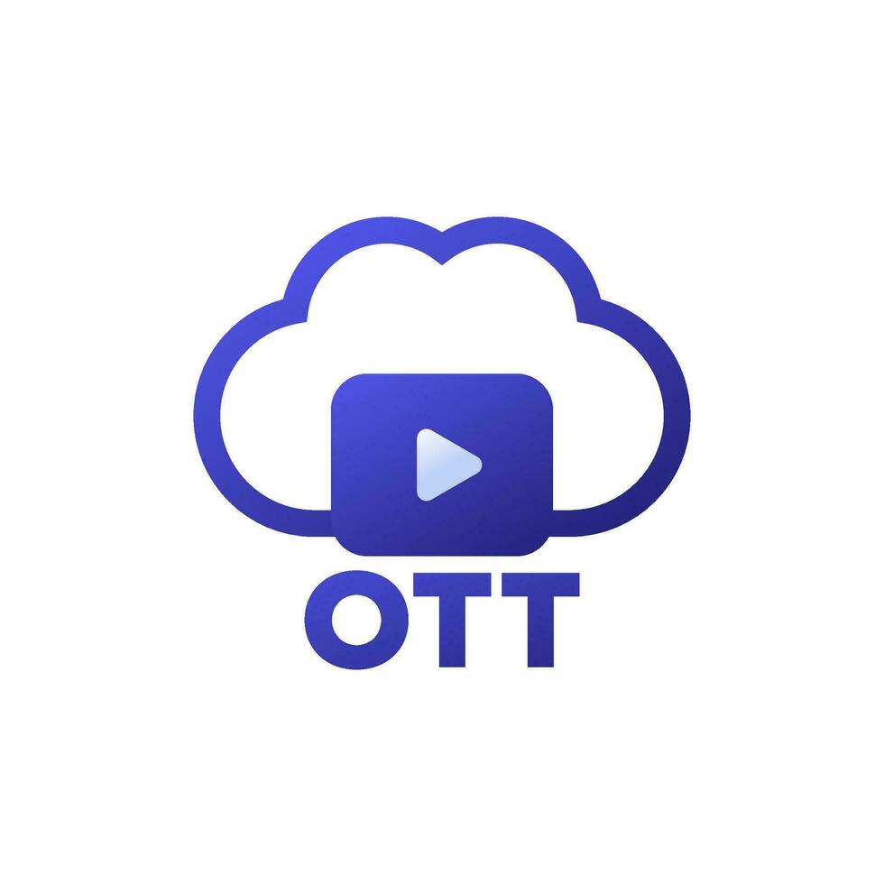 OTT video content platform icon vector