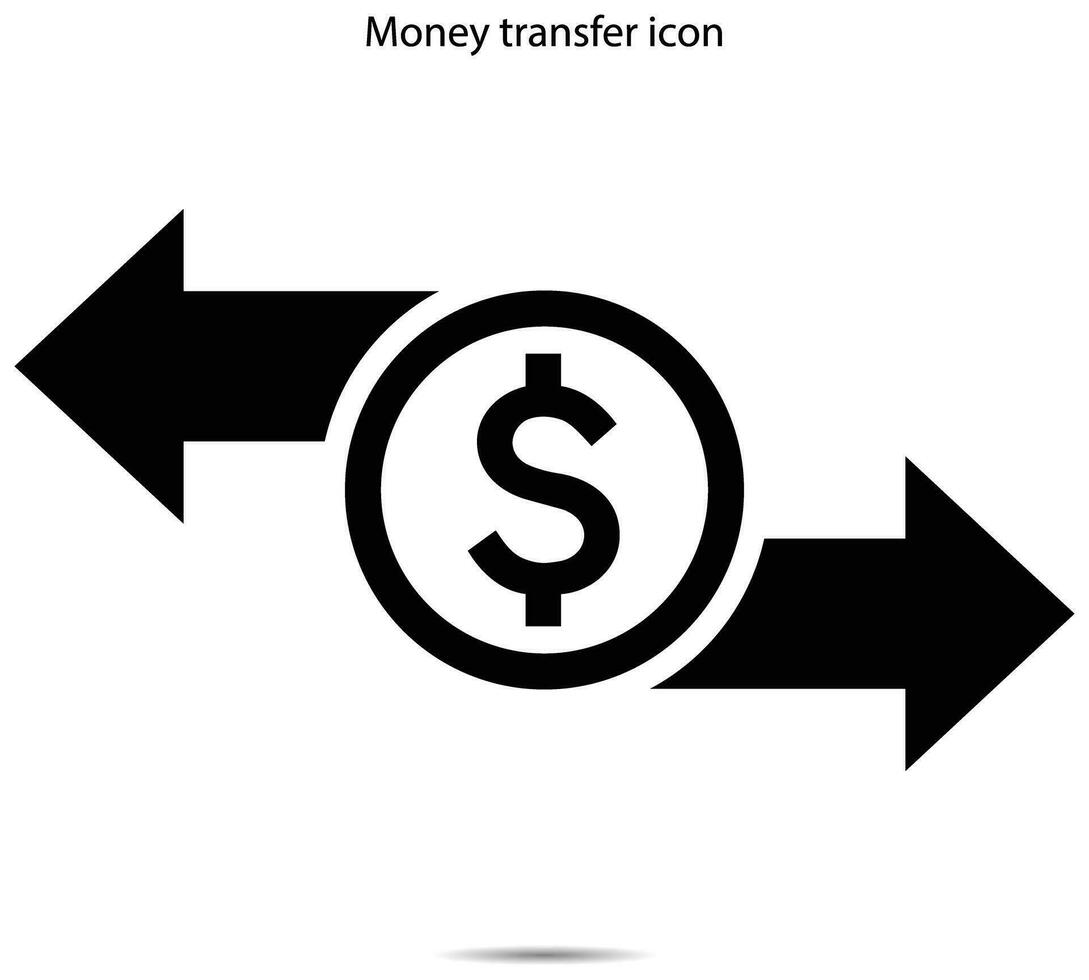 dinero transferir icono, vector ilustración