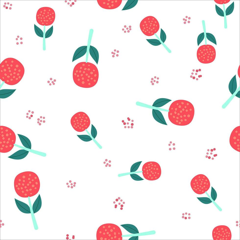 flower cute seamless pattern background vector illustration