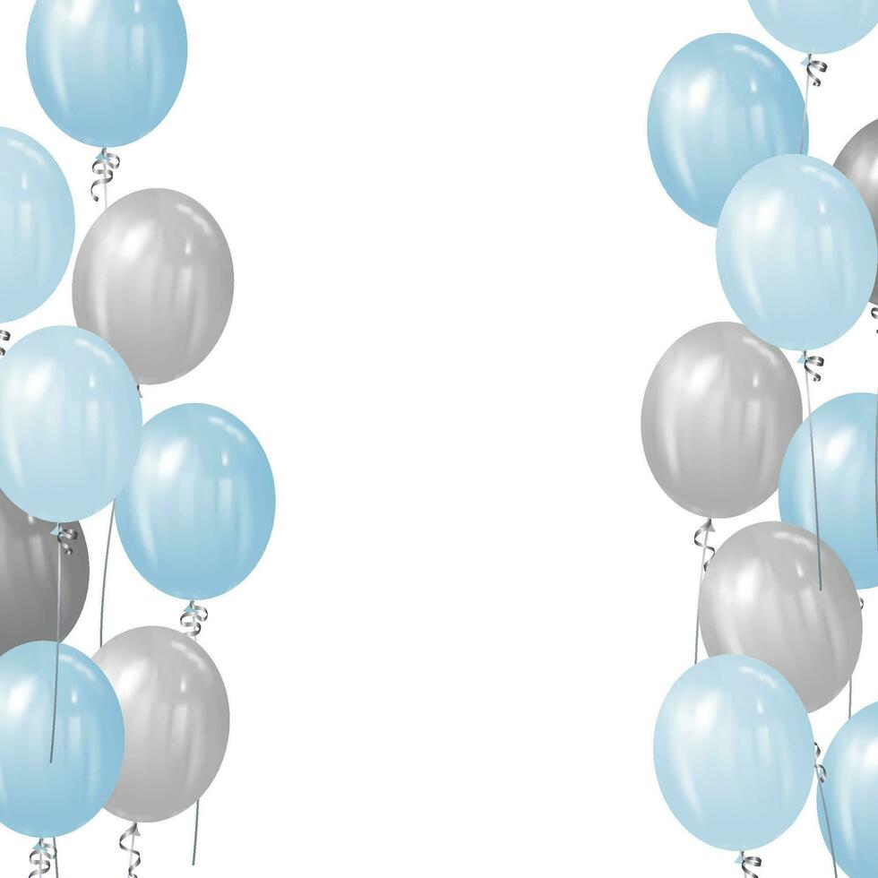 blue and white balloons. vector illustration for your design. happy father's day balloon