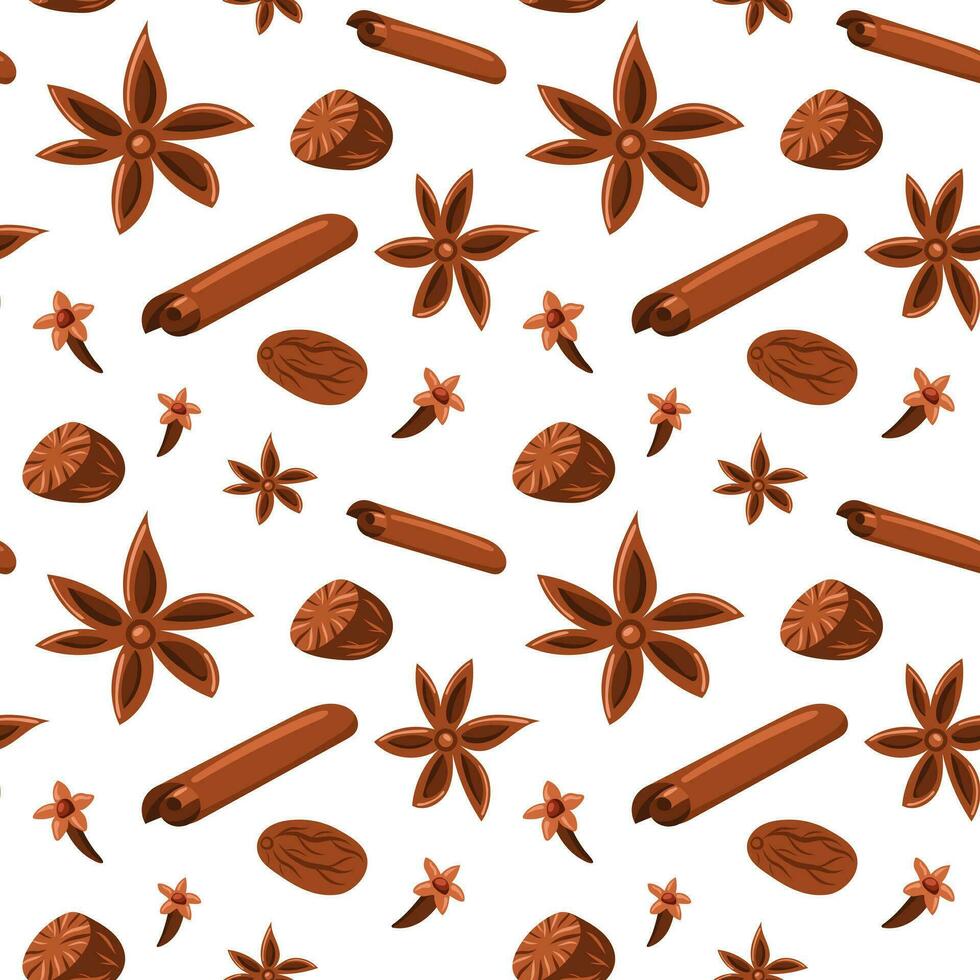 Seamless mulled wine pattern. Vector illustration