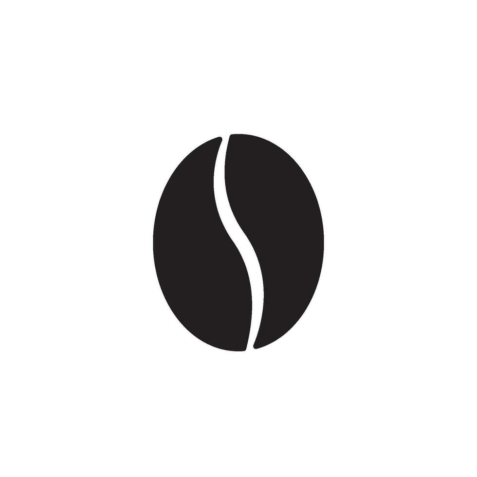 black coffee bean icon vector