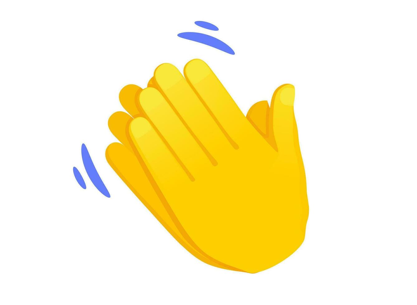 Clapping hands icon. Hand gesture emoji vector illustration.