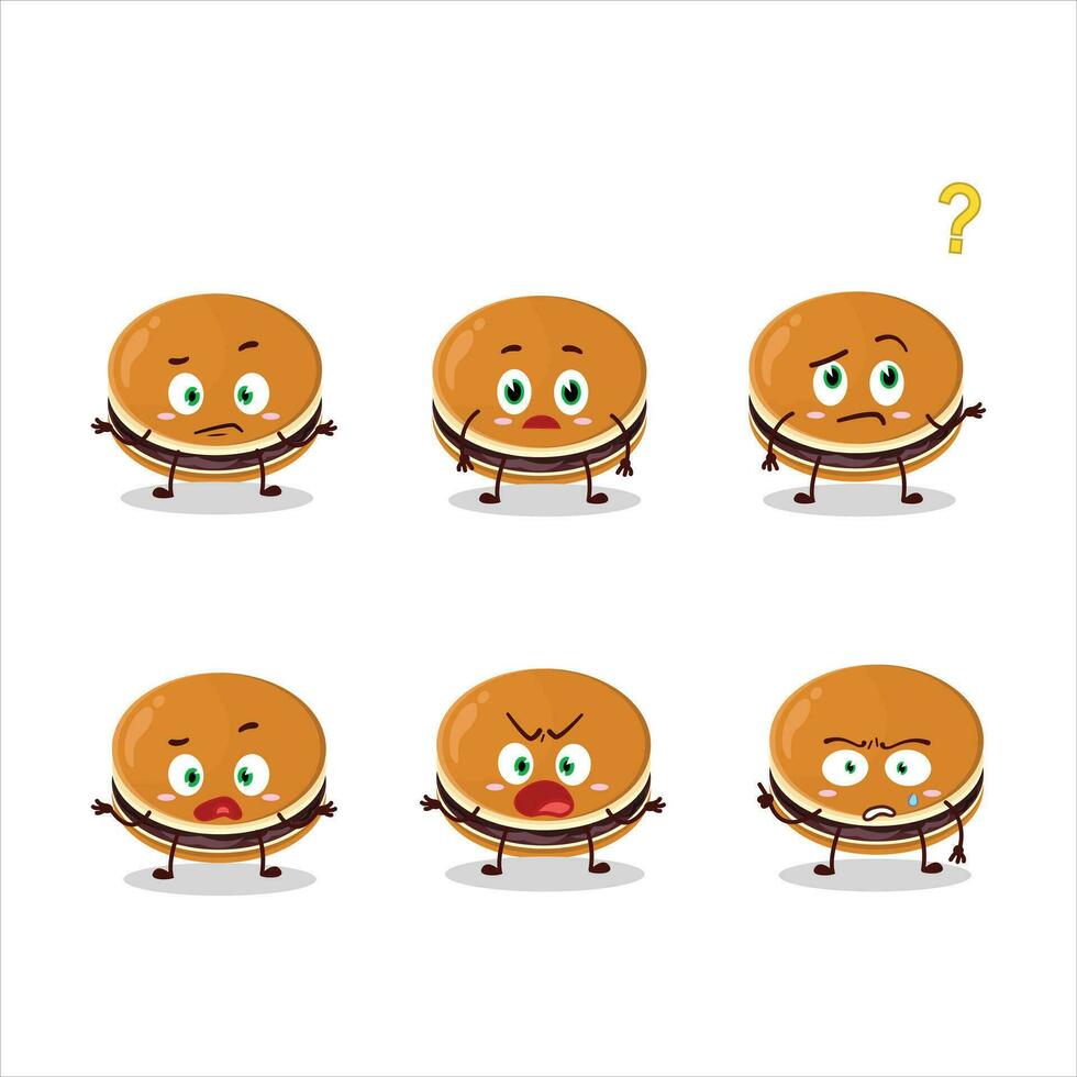 dibujos animados personaje de dorayaki con qué expresión vector