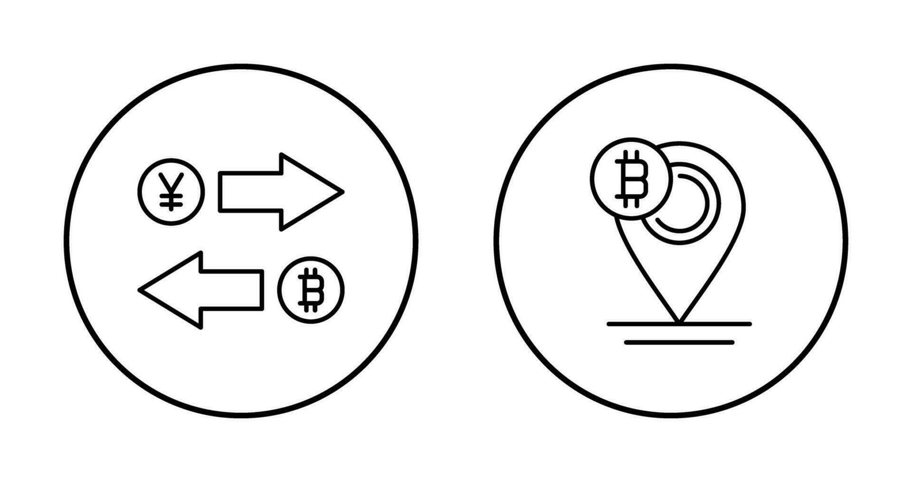 Exchange and Bitcoin Placeholder Icon vector