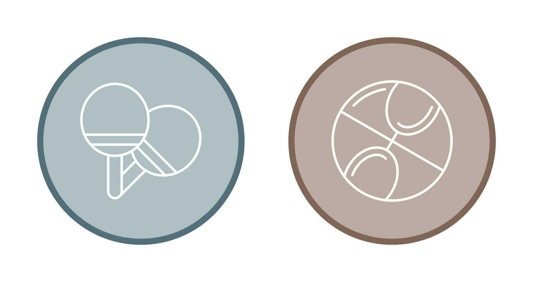 Ping Pong and Basketball Icon vector