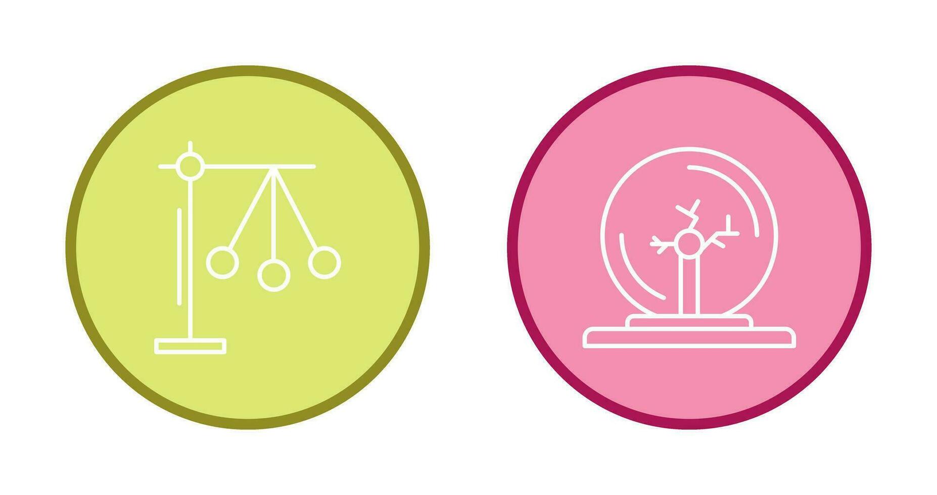 Pendulum and Plasma Ball Icon vector