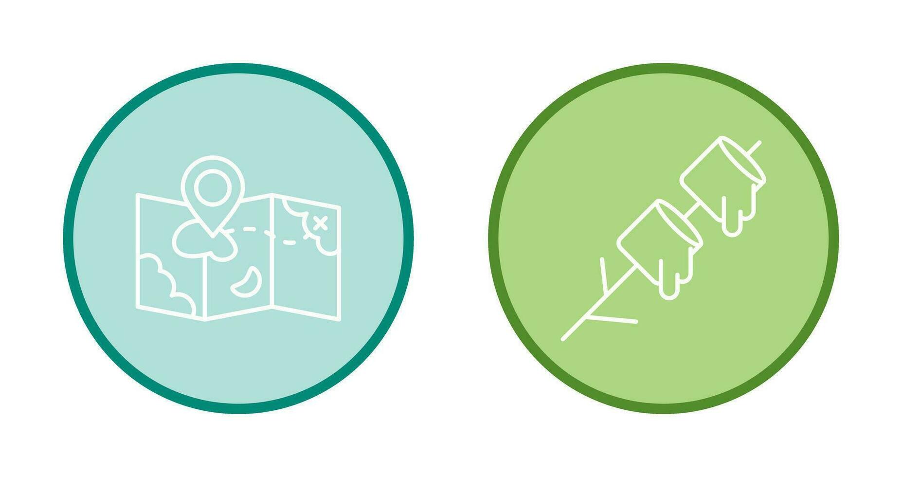 Map and Marshmallows Icon vector