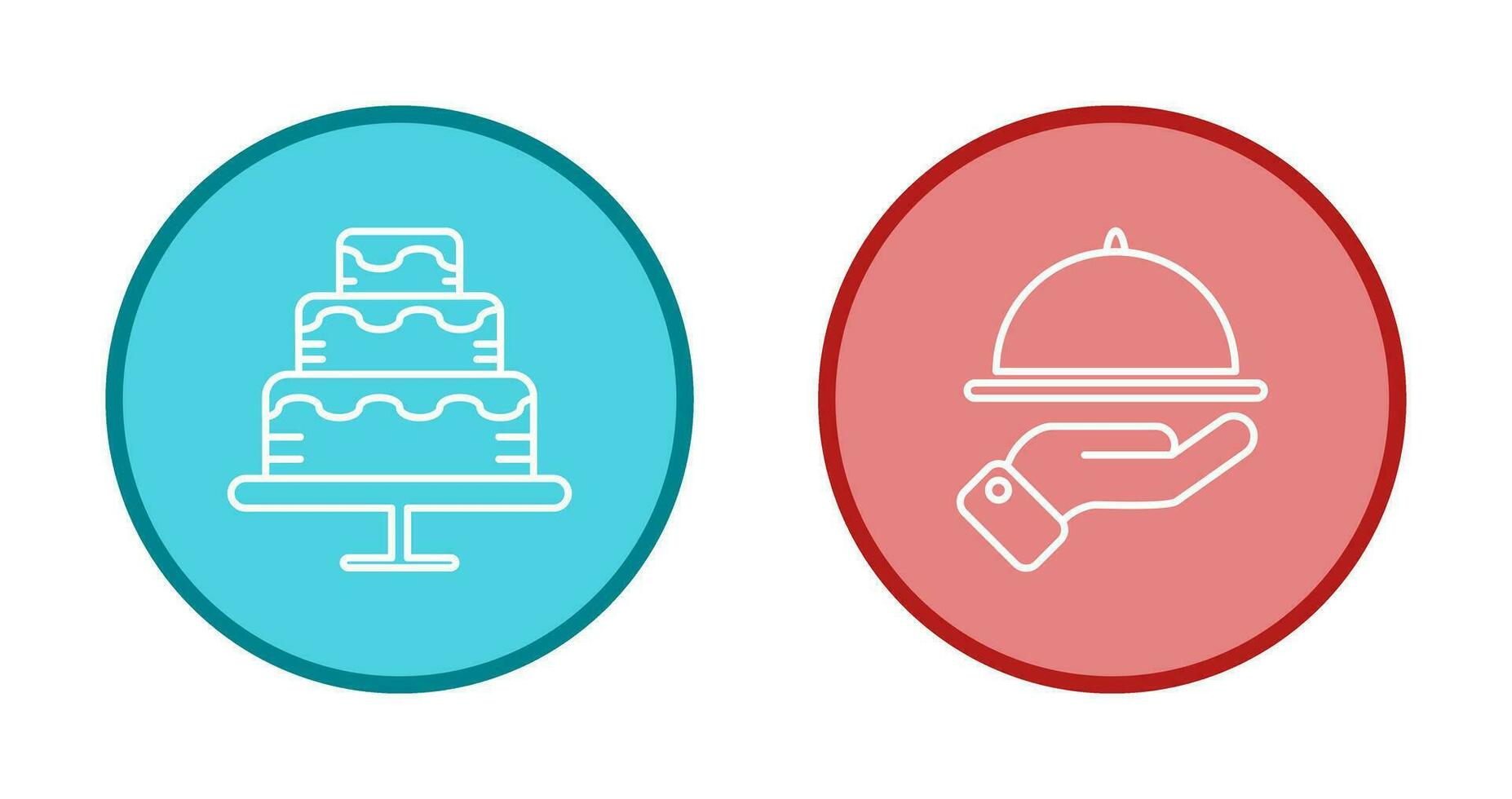 Waiter and Cake Icon vector