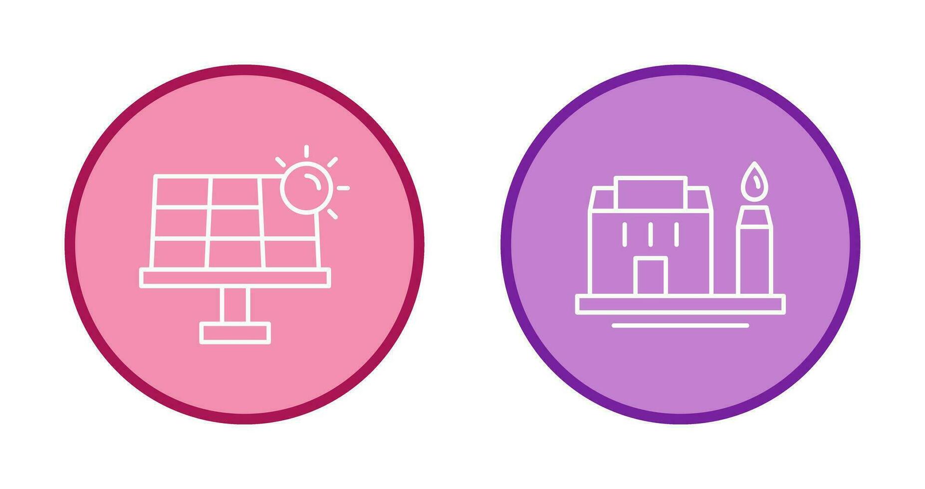 Solar Energy and Factory Icon vector