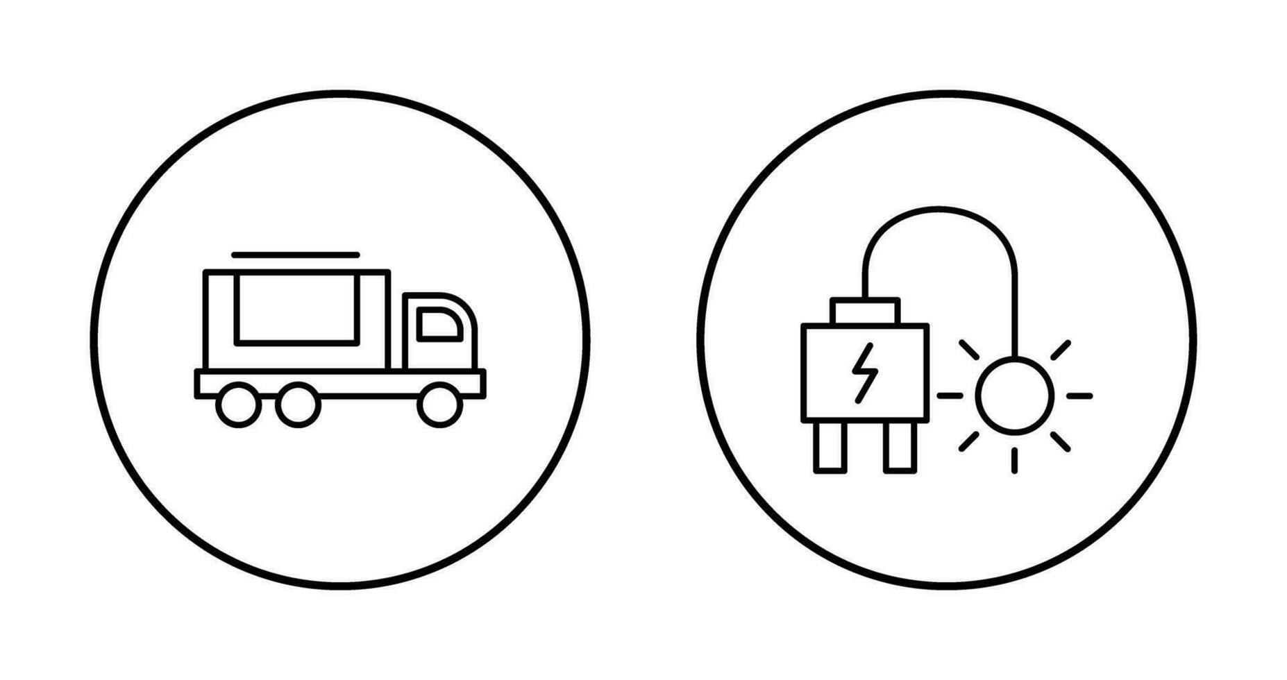 Cargo Truck and Plug Icon vector